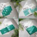 Free Sunny Scene with A4 Brochure Full Mockups PSD set
