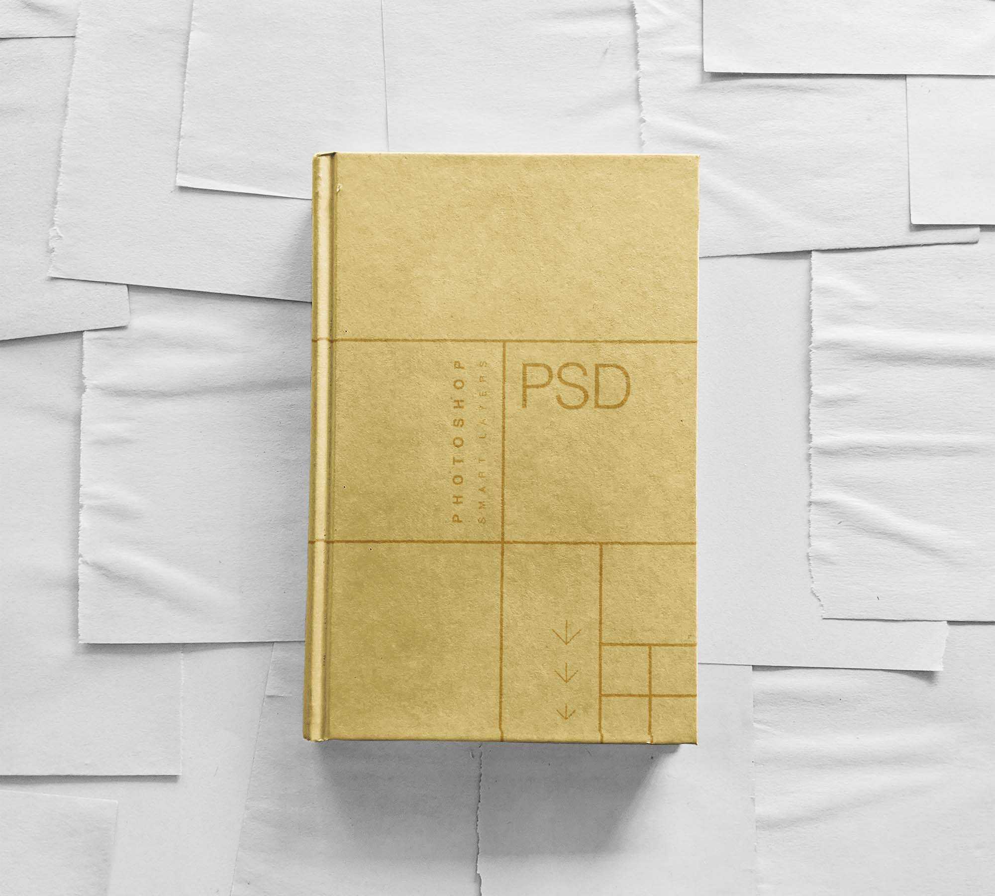 Free Super Hardcover Book Mockup PSD