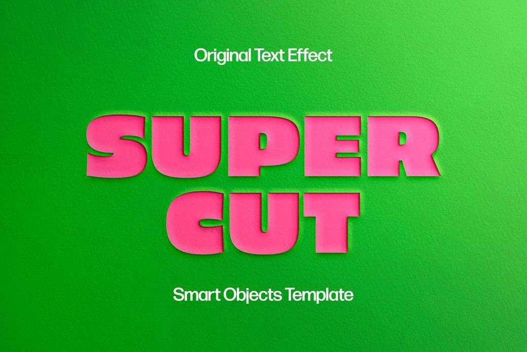 Free Super Paper Cut Out Text Effect PSD Template - Free Photoshop Files | PsFiles