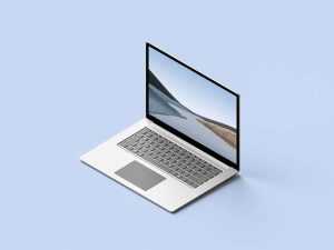 Free Surface Laptop Mockup PSD Free PSD