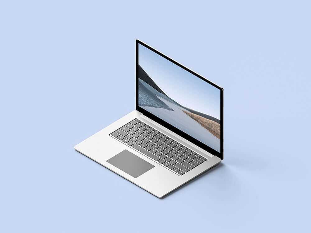 Free Surface Laptop Mockup PSD Free PSD