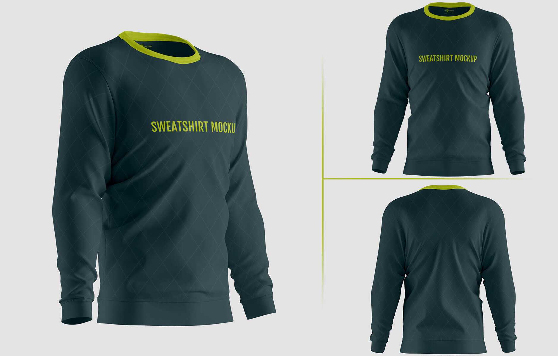 Free Sweatshirt Mockups 3 PSD files
