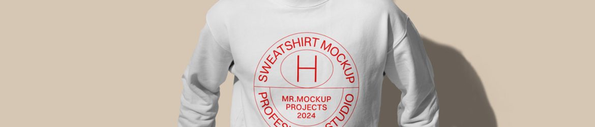 Free Sweatshirt on Men Mockup