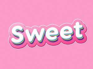 Free Sweet Text Effect PSD
