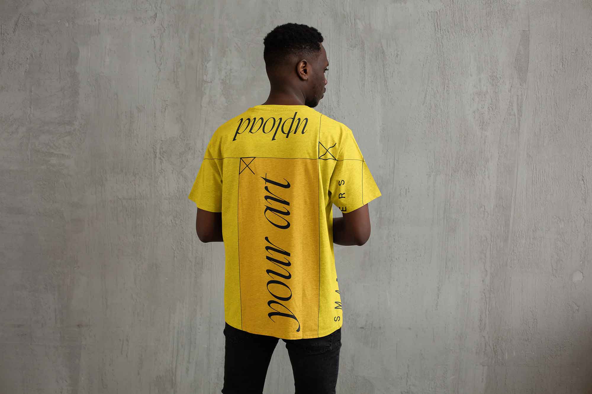 Free T-shirt Back Mockup PSD