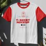 Free T-Shirt Hanging on Hanger Mockup