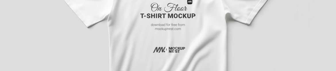 Free T-Shirt Mockup On Floor