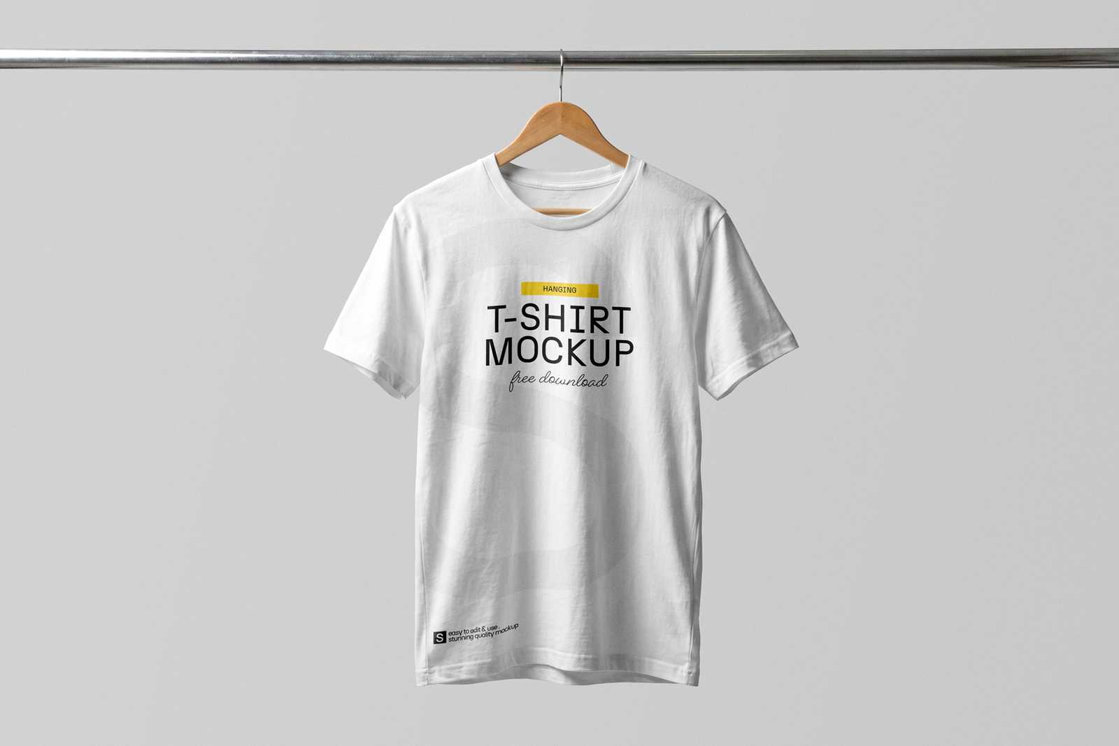 Free-T-Shirt Mockup On Hanger