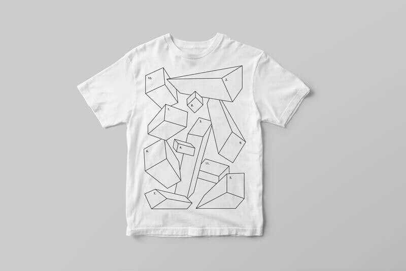 Free T-Shirt Mockup PSD Top View