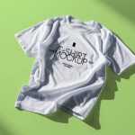 Free T- Shirt On Floor Mockup PSD