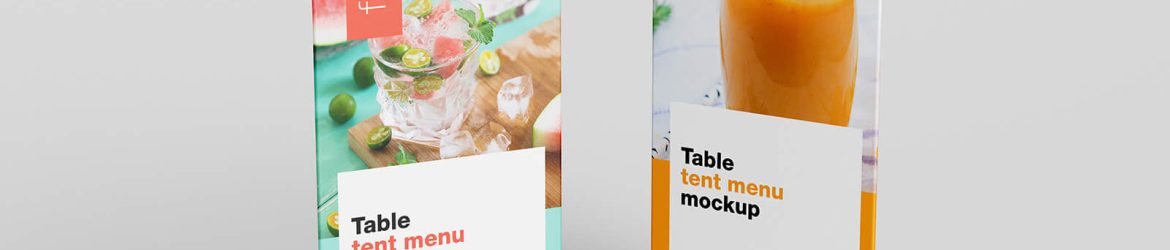 Free Table Tent Mockups PSD set