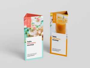 Free Table Tent Mockups PSD set