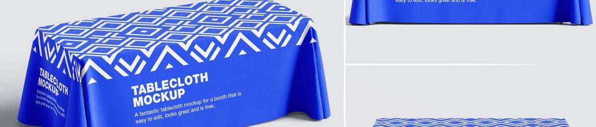 Free Tablecloth / Cover Mockup PSD set
