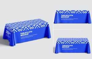 Free Tablecloth / Cover Mockup PSD set