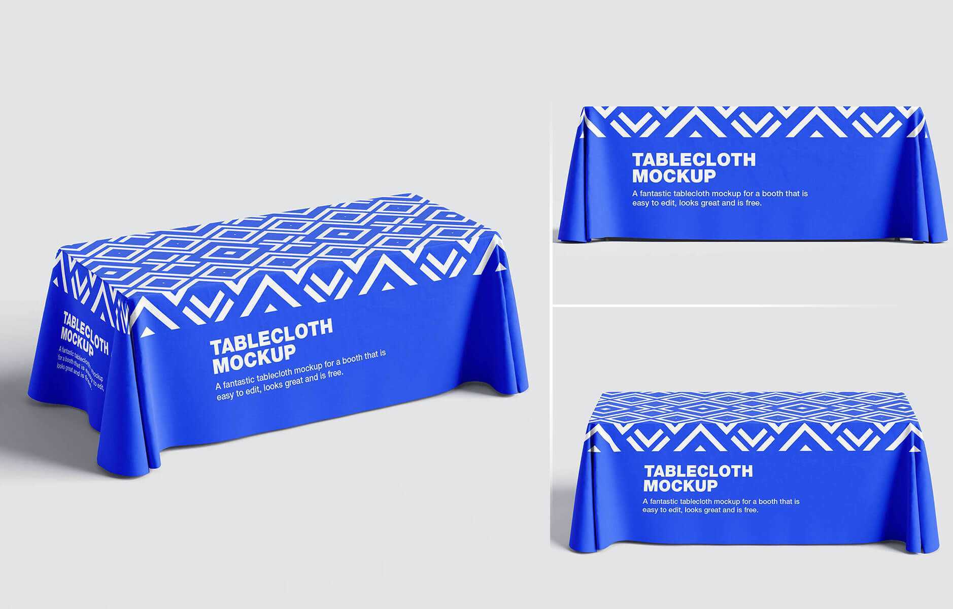 Free Tablecloth / Cover Mockup PSD set