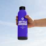 Free Tall Bottle in Hand Mockup