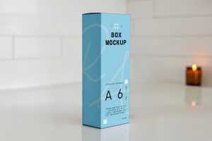 Free Tall Box PSD Mockup