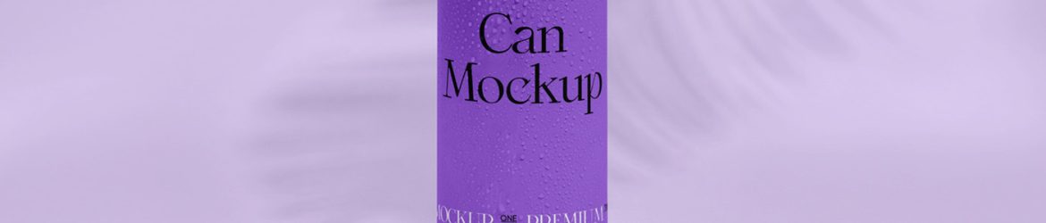 Free Tall Vertical Can Mockup