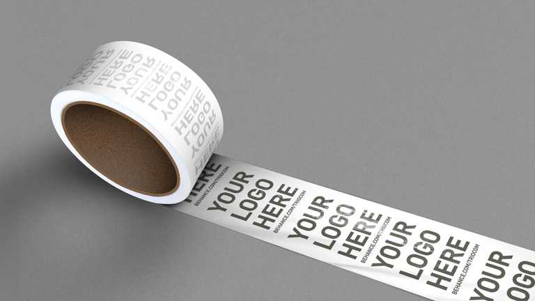 Free Tape Logo Mockup PSD – Realistic Branding Presentation
