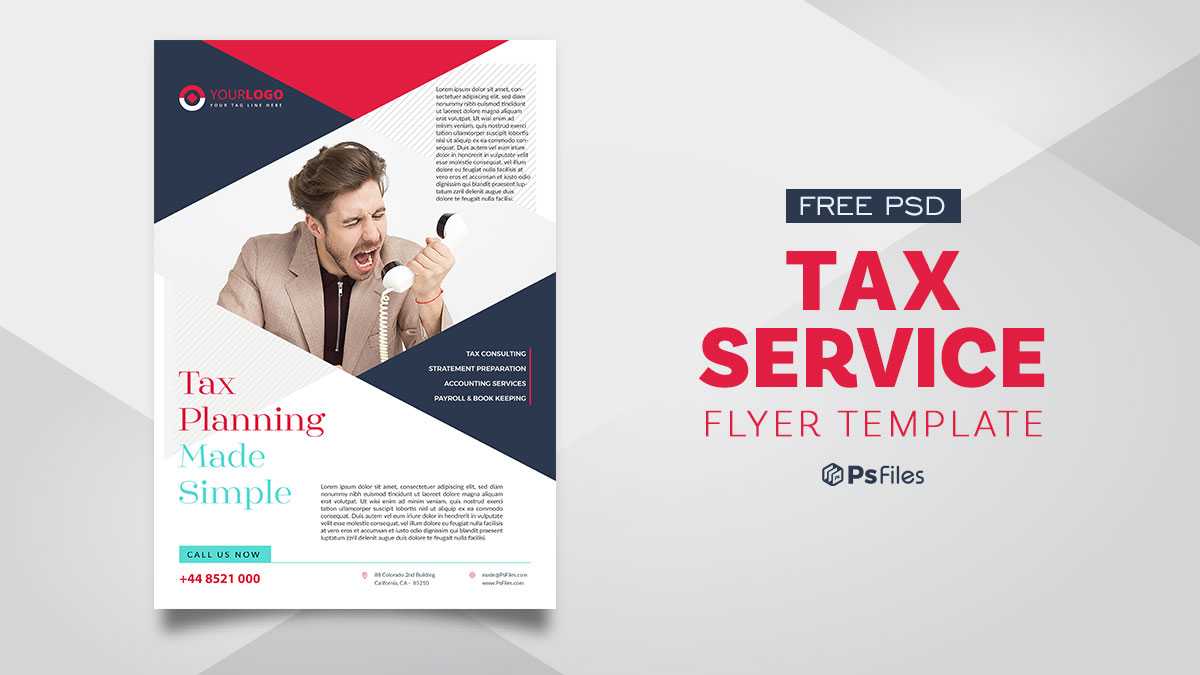 Free Tax Service Flyer Template in PSD