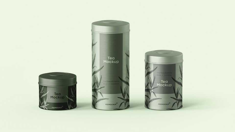 Free Tea Packaging Mockup PSD