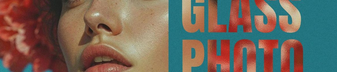 Free Text Cut Out Glass Photo Effect PSD