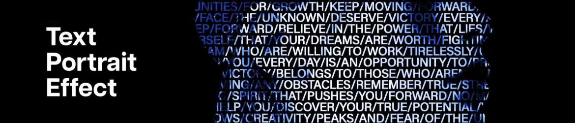 Free Text Portrait Photo Effect PSD Mockup