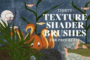Free Texture Shader Procreate Brushes - Biso Studio