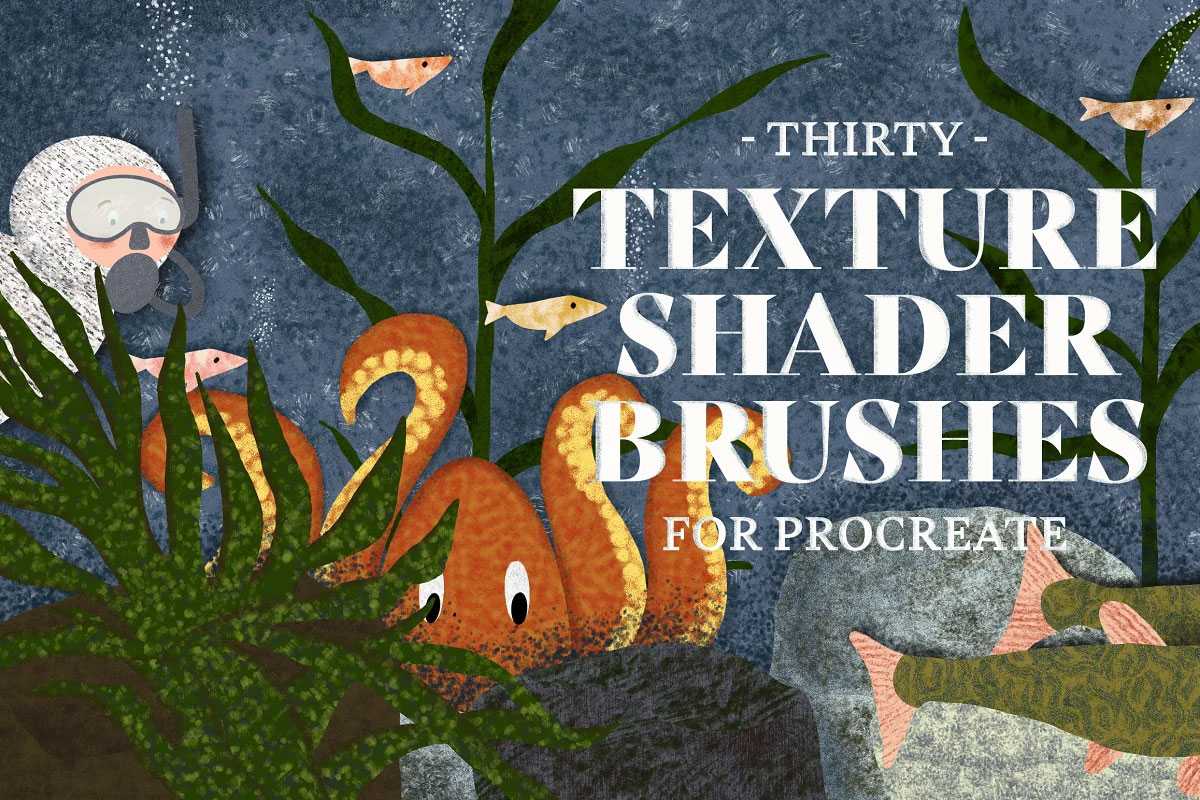 Free Texture Shader Procreate Brushes - Biso Studio