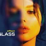 Free Textured Glass Effect PSD Template
