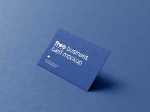 Free Textured Paper Business Card Mockup 5 PSD Set