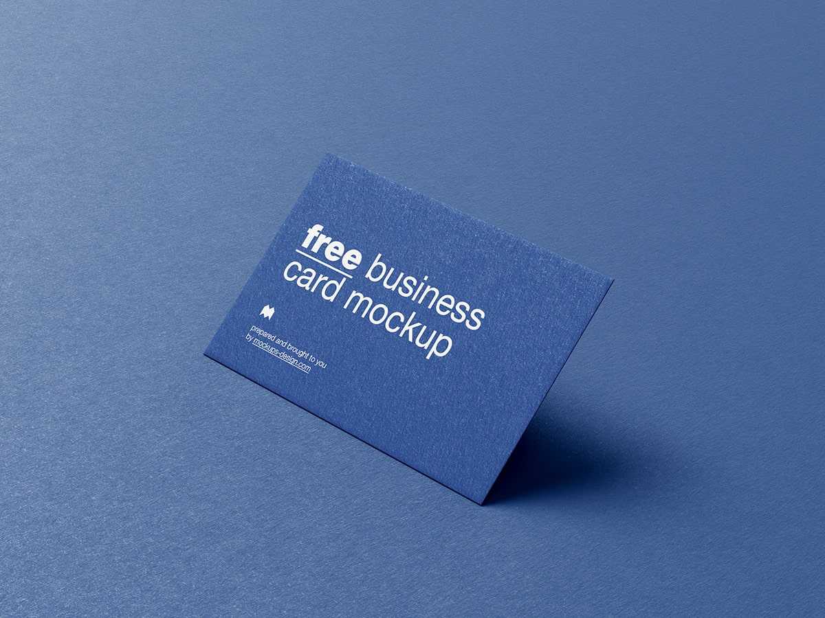 Free Textured Paper Business Card Mockup 5 PSD Set