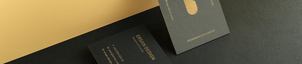 Free Textured Paper Gold Foil Business Card Mockup PSD Free Textured Paper Gold Foil Business Card Mockup PSD