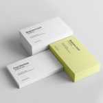 Free Textured Stacked Business Cards PSD Mockup