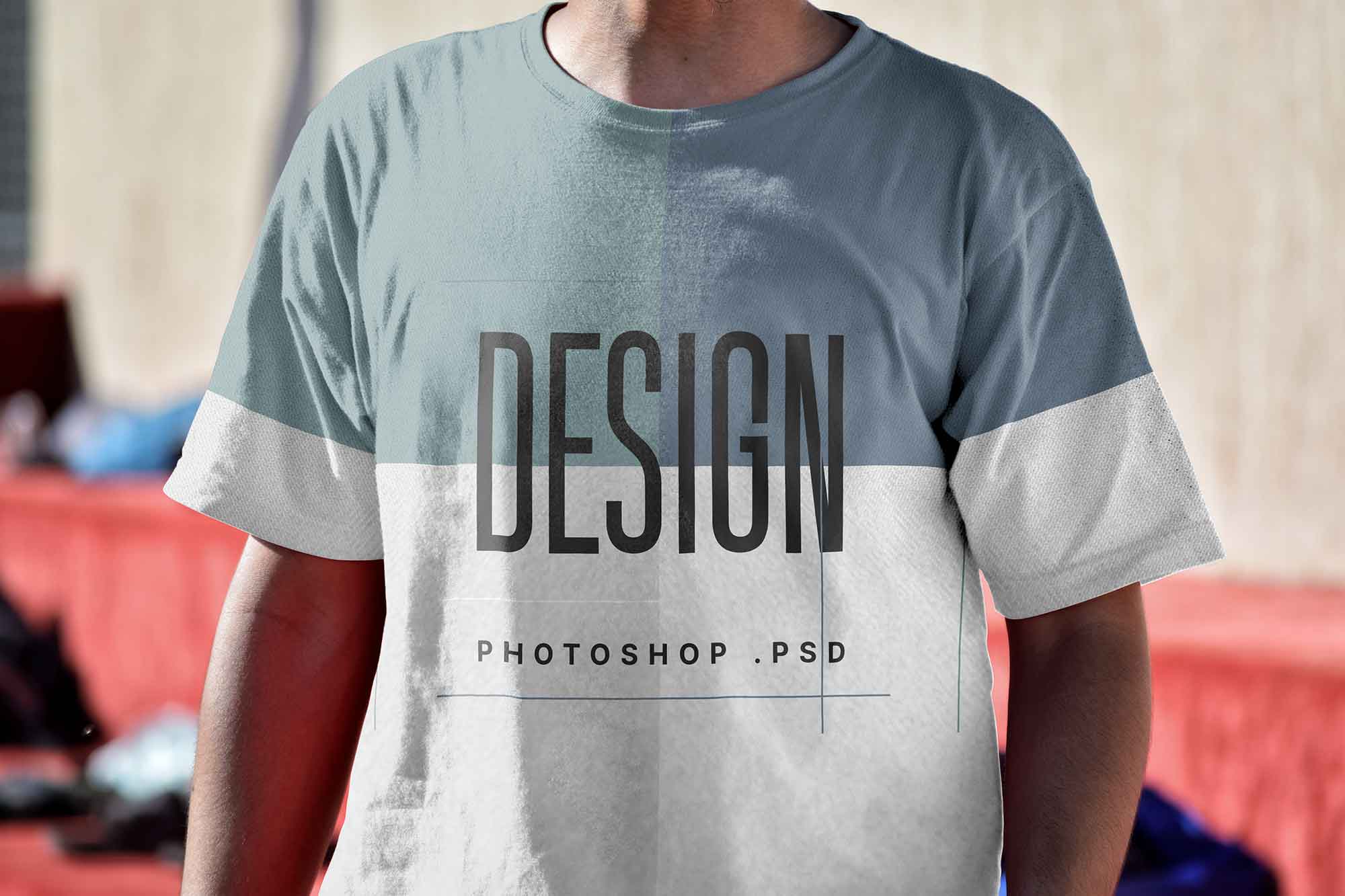 Free Textured T-shirt Mockup Men