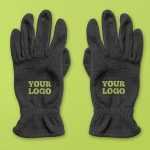 Free Thermal Gloves Mockup Two PSD Overhead and Perspective Views
