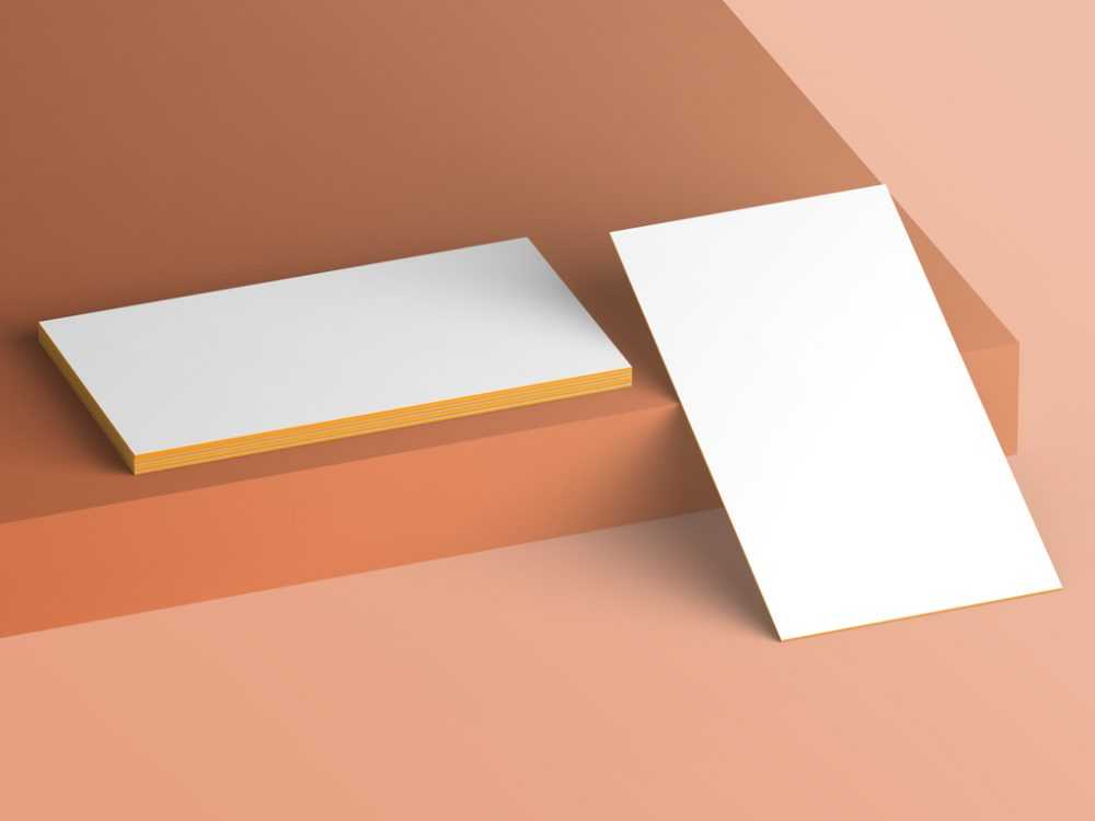 Free Thick Business Cards Mockup PSD