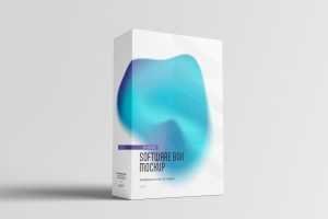 Free Thick Software Box Mockup