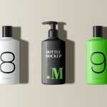 Free Three Big Bottle Mockups