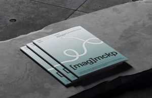 Free Three Magazines Cover Mockup PSD
