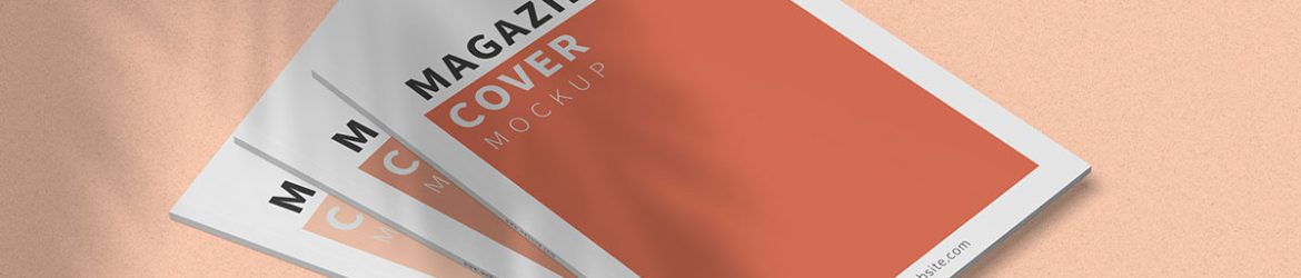 Free Three Magazines Cover Mockup PSD