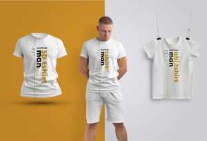 Free Three Men’s T-Shirts / Jersey Mockup PSD