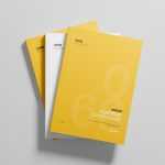 Free Three Softcover Book Mockup From Top View