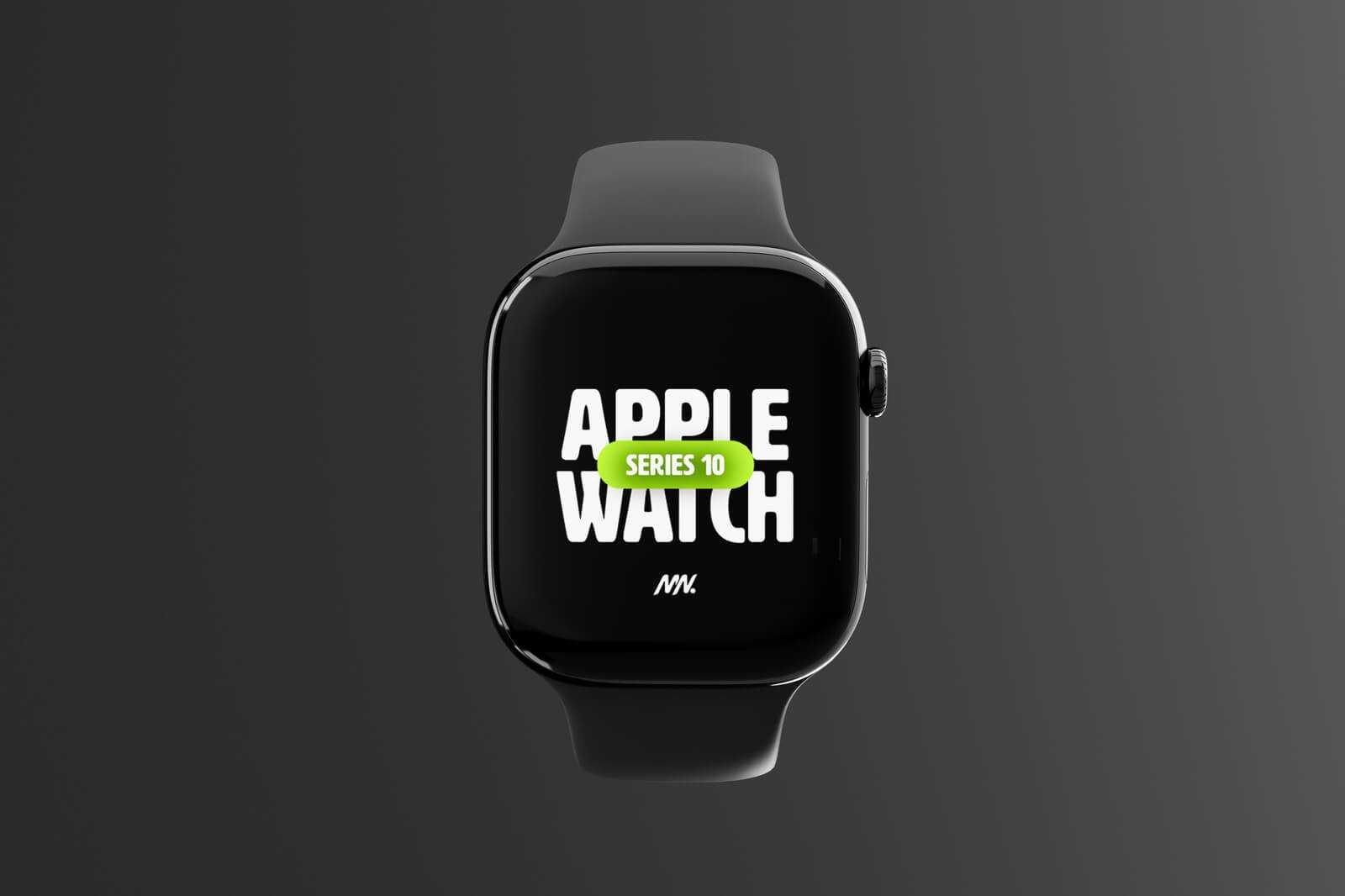 Free Top View Apple Watch Series 10 Mockup PSD