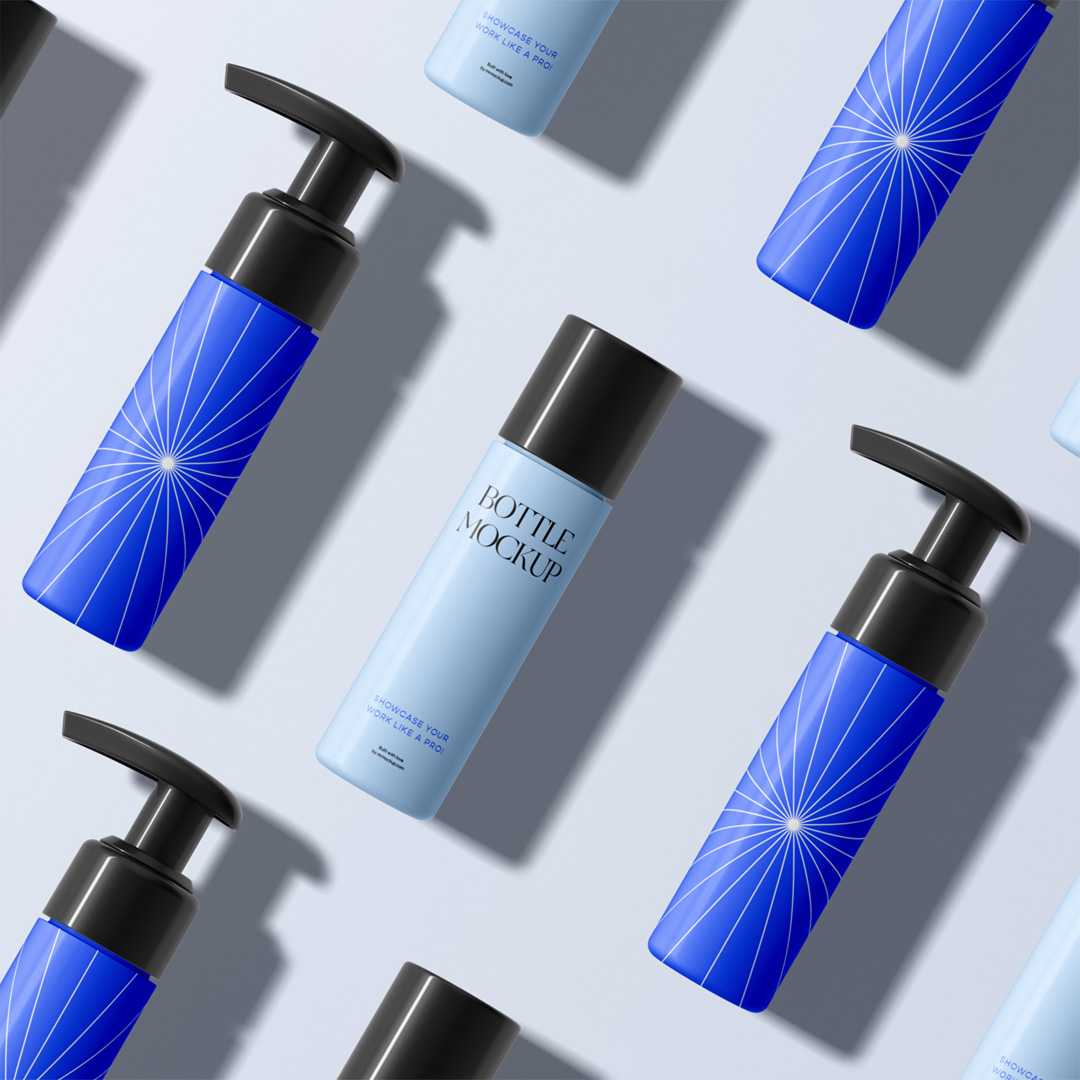 Free Top View Bottle Mockups
