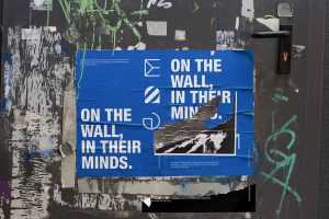 Free Torn Street Poster Mockup PSD