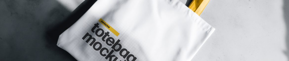 Free Tote Bag Mockup PSD On Concrete Floor
