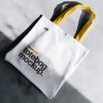 Free Tote Bag Mockup PSD On Concrete Floor