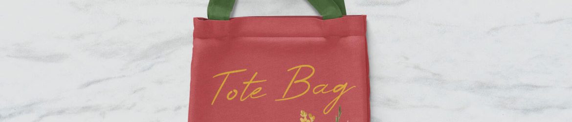 Free Tote Cloth Shopping Bag Mockup 2 PSD Set