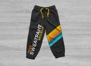 Free Track Pant, Sweatpants Trouser Mockup PSD